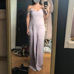 TopShop off shoulder lavender gown